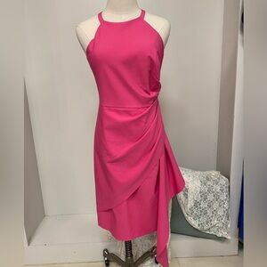 Pink draped dress